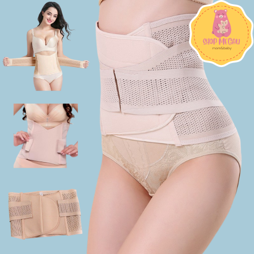 Đai nịt bụng giảm eo chống cuộn sau sinh, gen nịt bụng dán xiết mỡ định hình eo thon có lỗ thông hơi - mã 3331