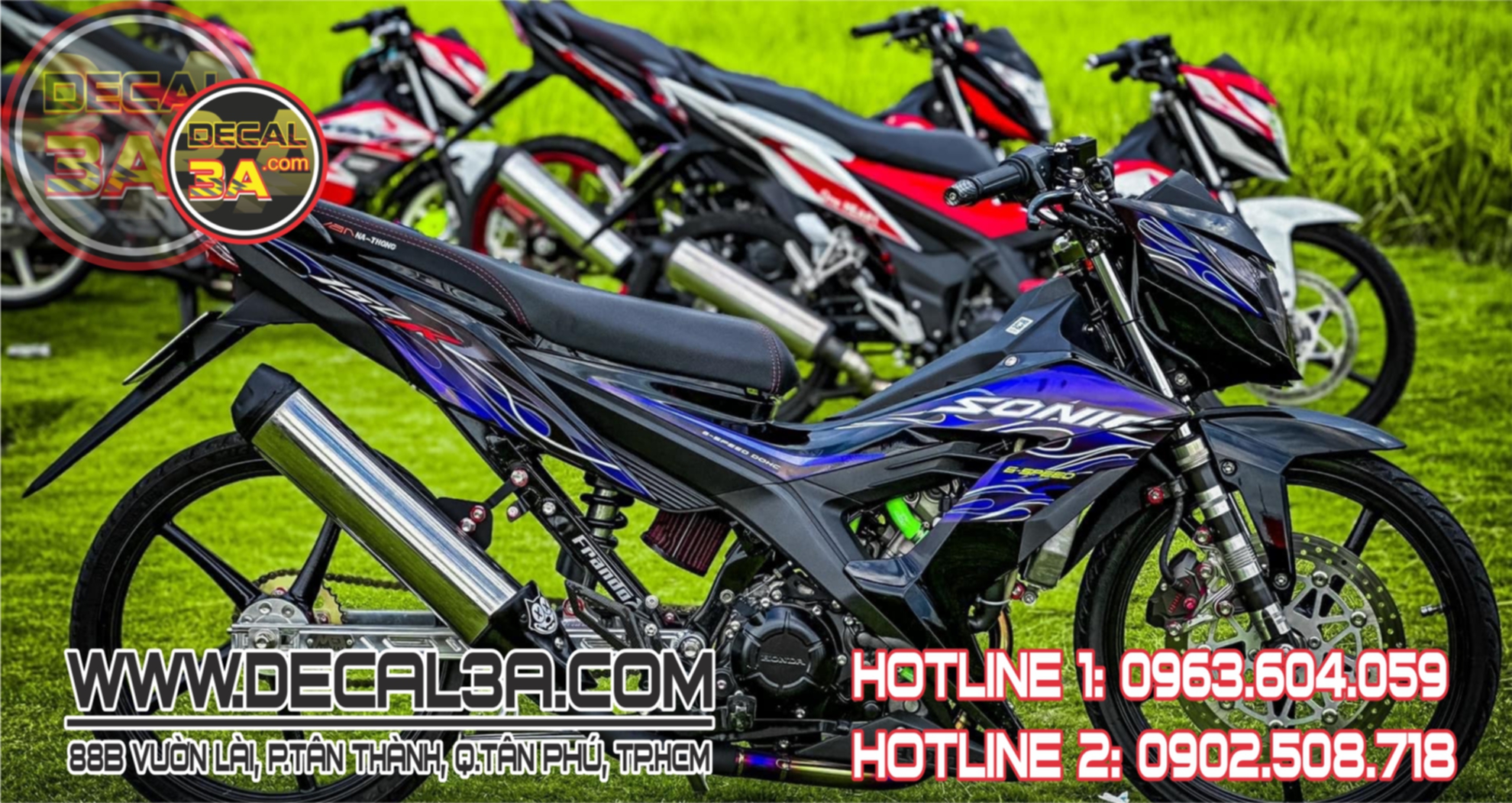 Sonic Blue Fire 150R removable stamp