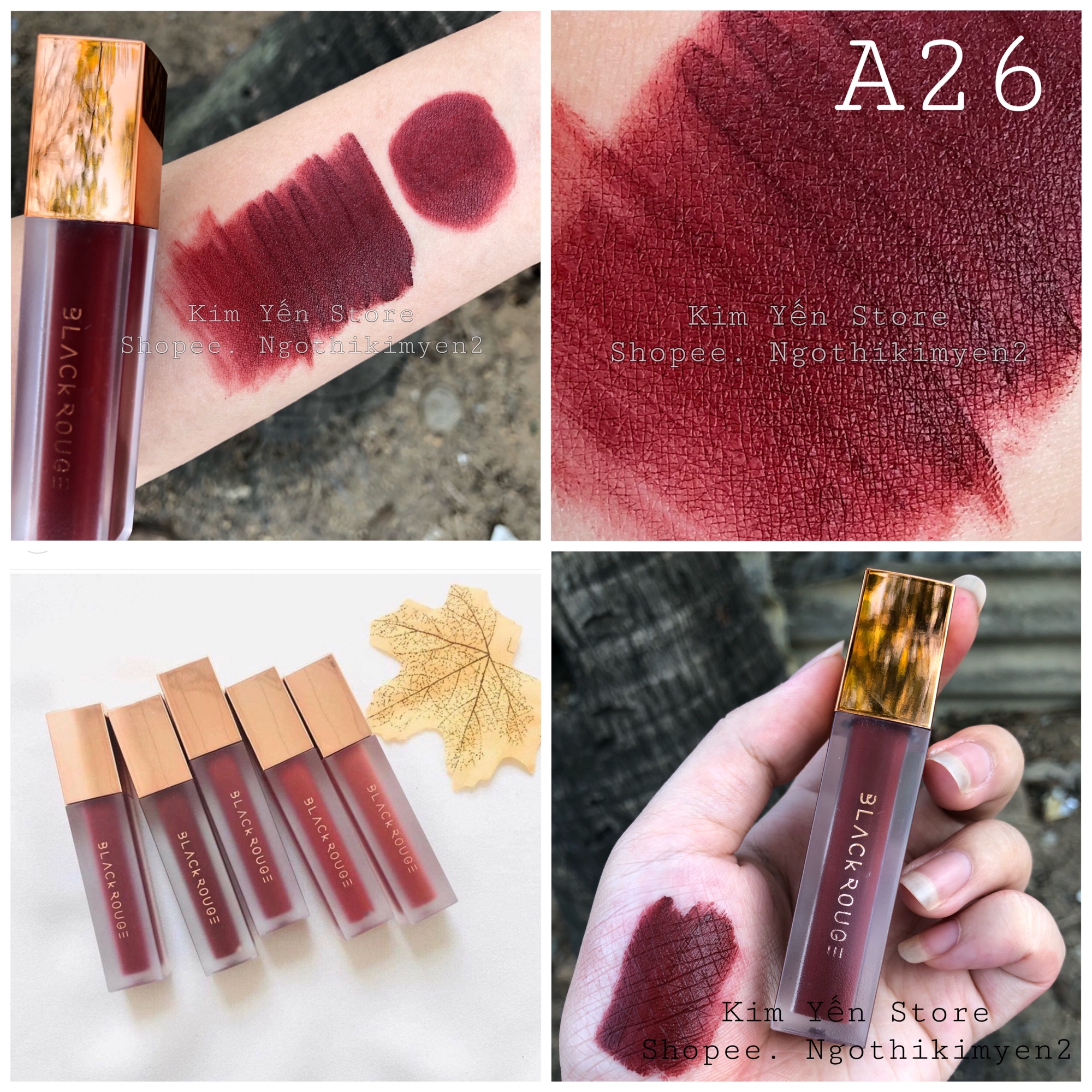 Son kem Lì Black Rouge Air Fit Velvet Tint  ver 5  Chất lỳ không gây khô môi, Có giấy kiểm định không chì  ẢNH THẬT ( KÈM VIDEO THẬT )