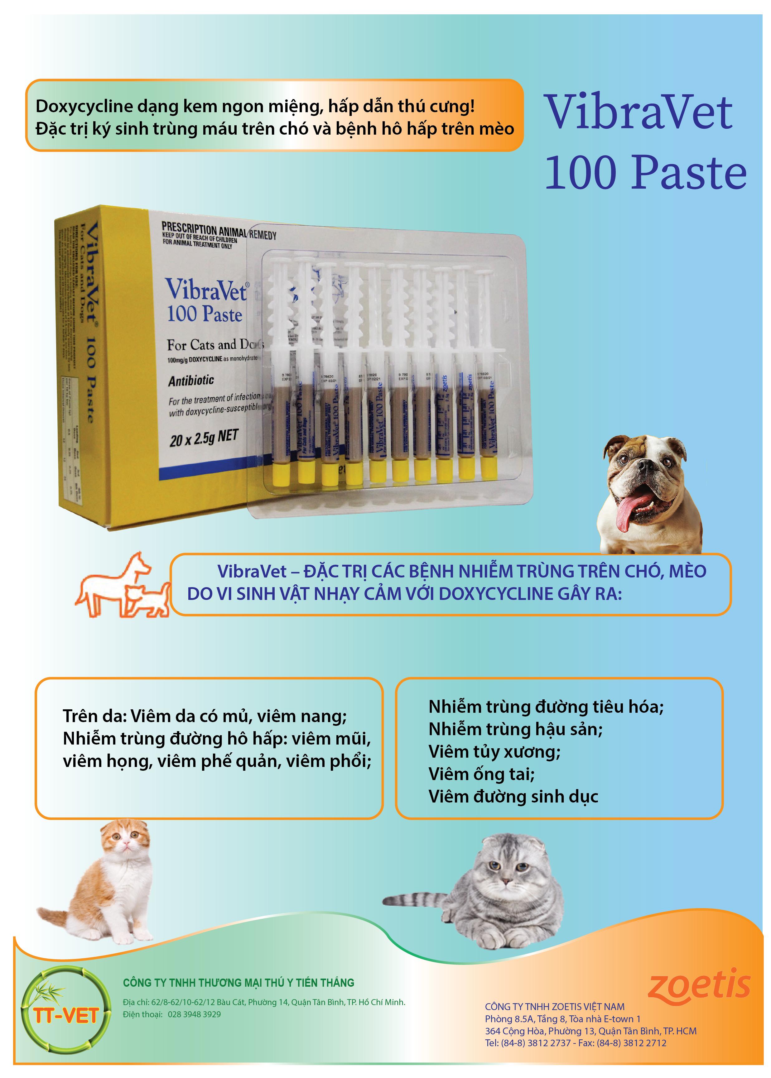 [HCM]VIBRAVET 100 PASTE 2.5G FOR CATS & DOGS