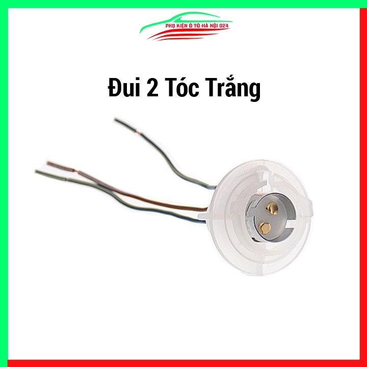 Đui đèn xi nhan, đèn hậu xe ô tô, xe hơi 2 tóc cài thẳng 180 độ