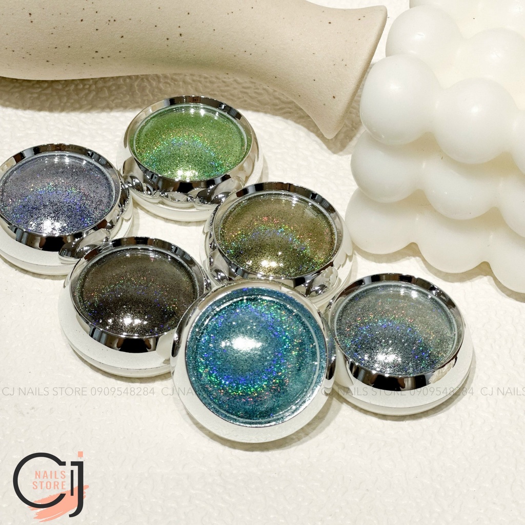 {CJ Nails Store} Tráng gương hologram (cầu vồng) set 6 màu