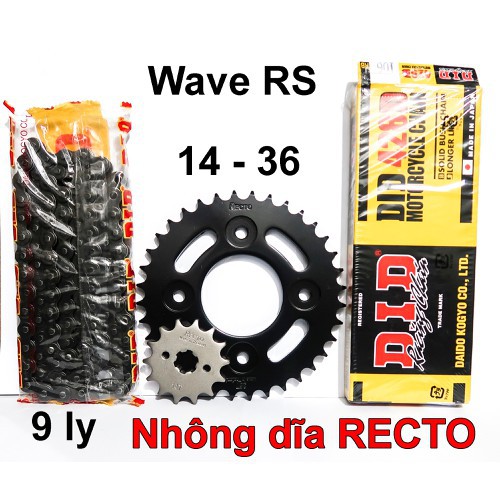 Nhông dĩa recto cho wave rs super dream future neo và sên did 9 ly đen 106 mắt, cam kết hàng đúng mô tả, chất lượng đảm bảo an toàn đến sức khỏe người sử dụng