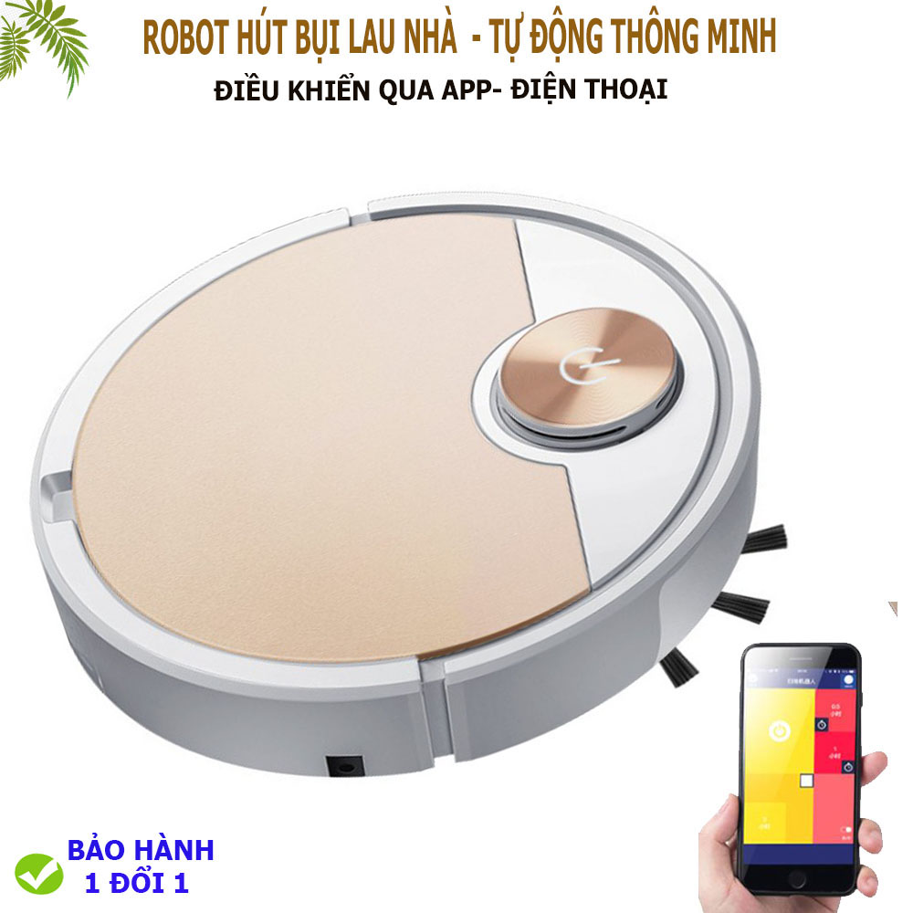 robot hút bụi thông minh điều khiển qua app điện,sản phẩm máy hút bụi lau nhà,hút bụi lau nhà thông minh cao cấp,bảo hành 1 đổi 1