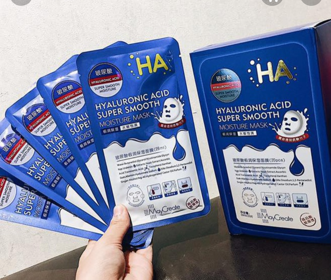 Hộp 20 miếng Mặt nạ HA cấp nước dưỡng chất cho da