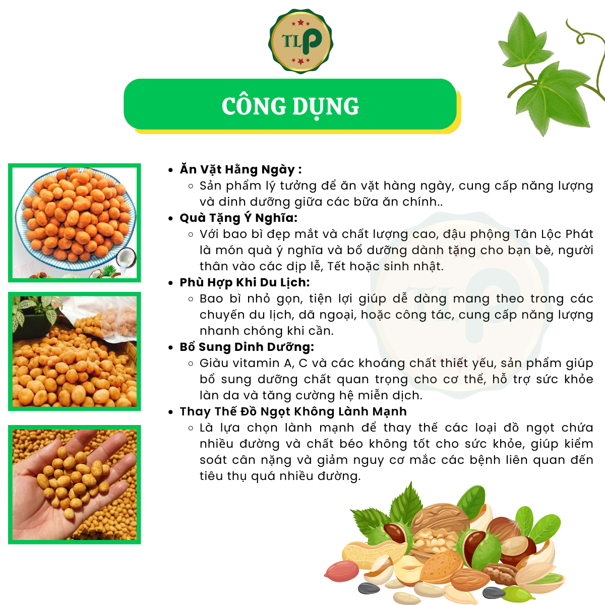 Đậu Phộng Cốt Dừa Tân Lộc Phát Hũ 250g