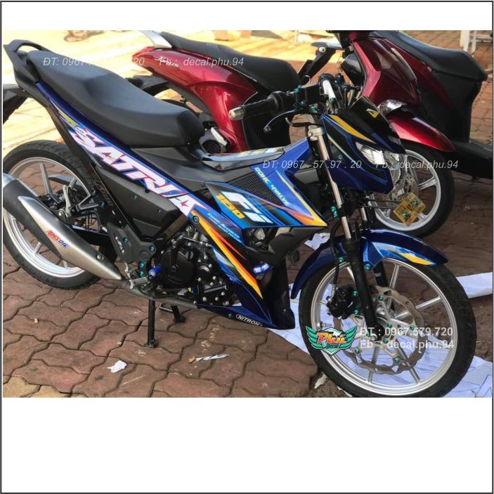 Tem rời Satria Xanh đen (B)