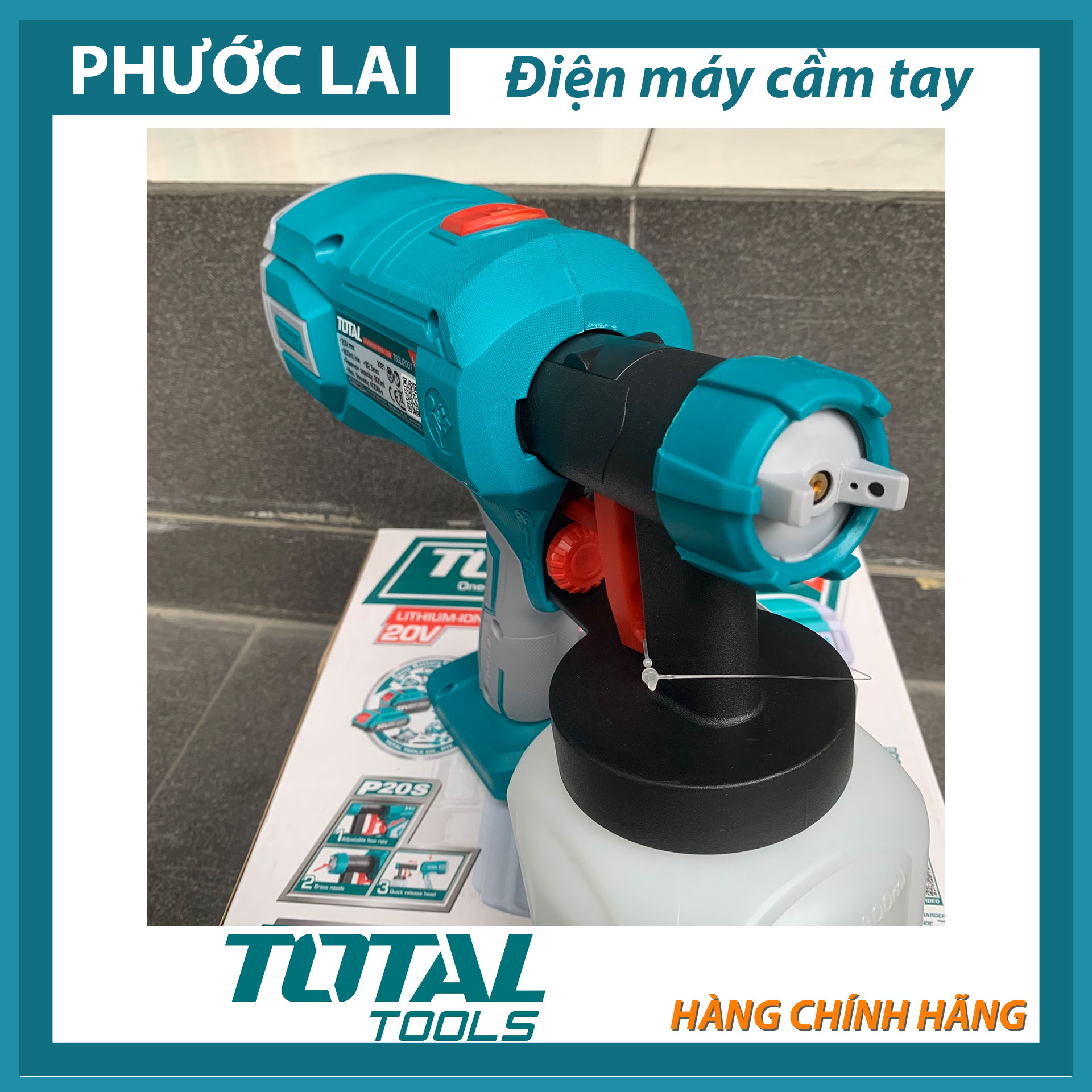 Súng Phun sơn dùng pin Lithium Total TSGLI2001