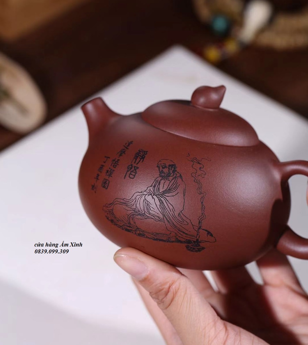 Ấm Tử Sa Nghi Hưng Cà Đoạn Tử Nê 280ml