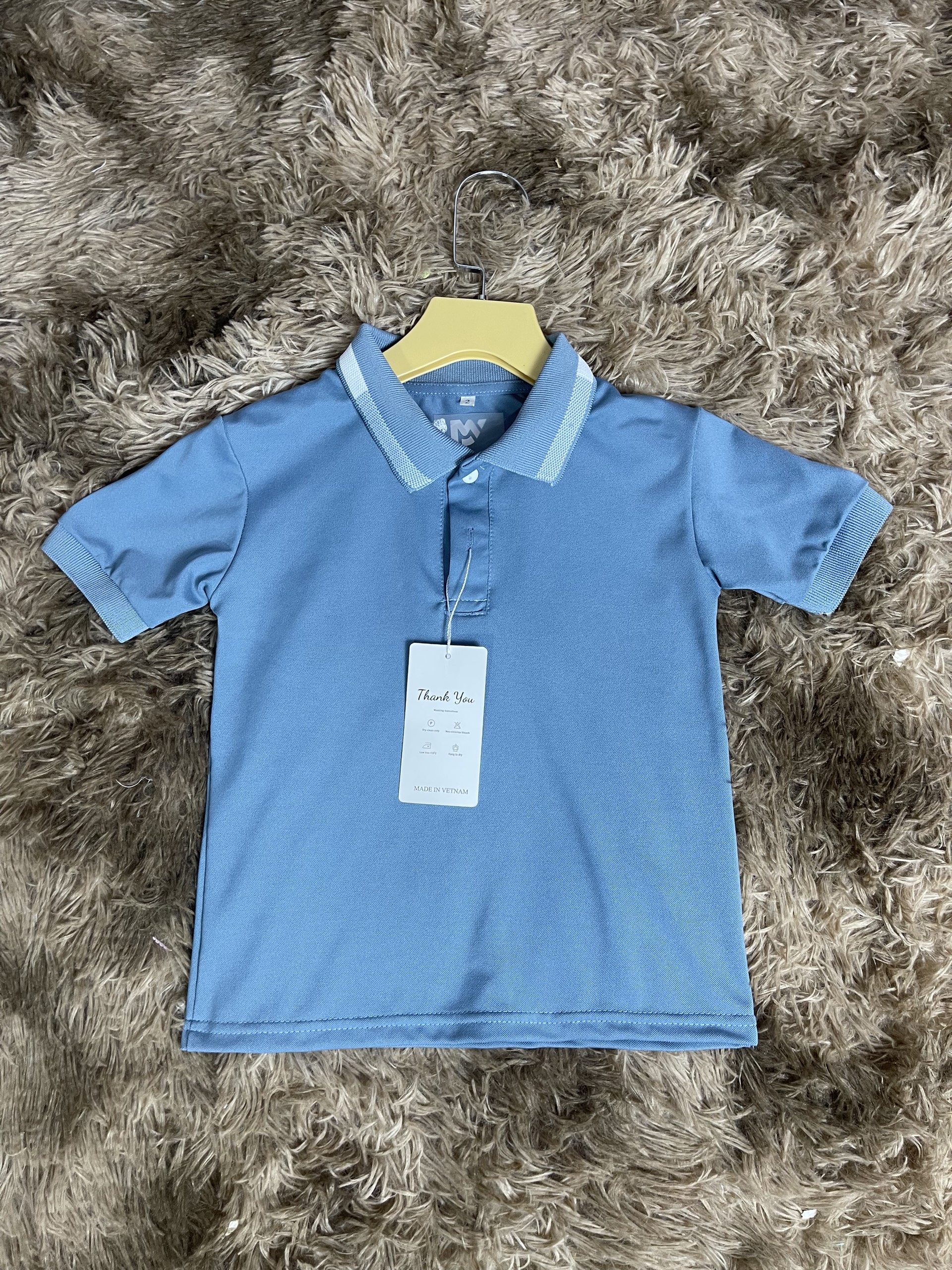 Áo thun Polo cho bé trai & bé gái có cổ chất liệu vải cotton co giãn, lịch lãm siêu đẹp - Size từ 10-35kg