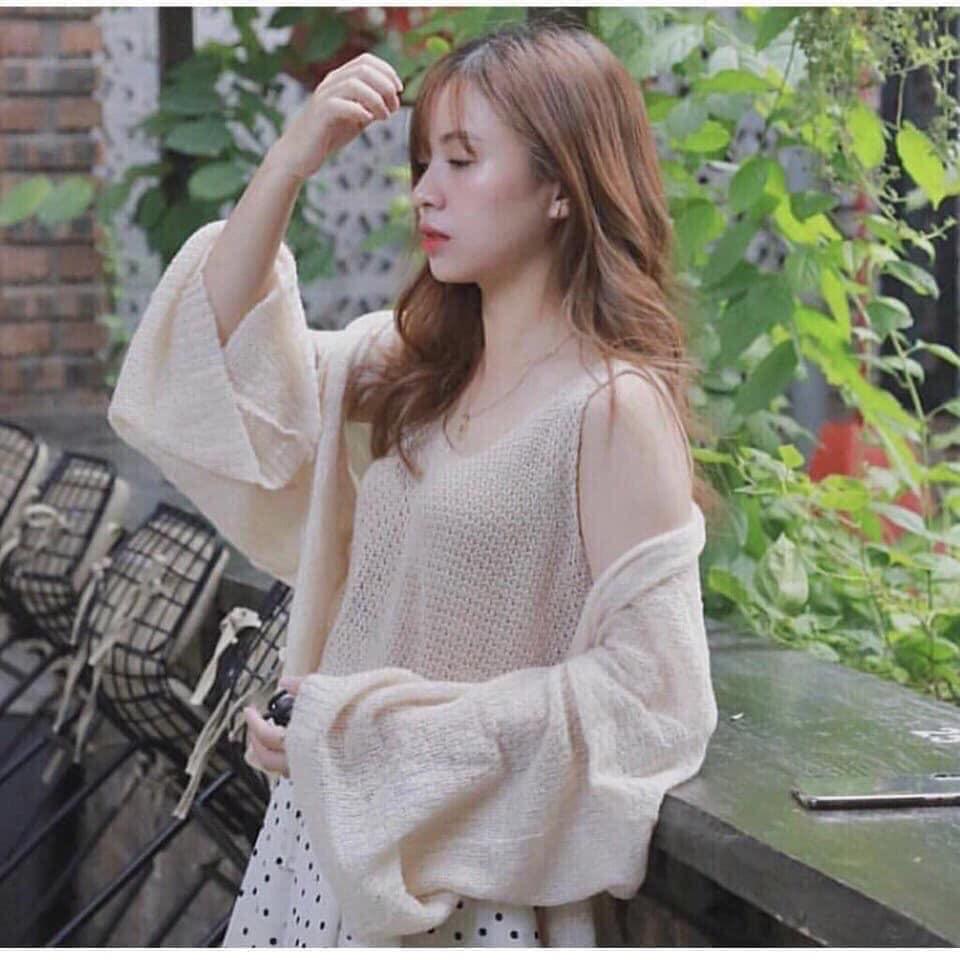 [MeBeBin] Áo Khoác Cardigan Len Mỏng Sang Chảnh