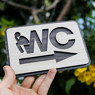 Bảng Gỗ Trang Trí Treo WC