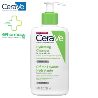 Sữa Rửa Mặt CERAVE HYDRATING Cleanser For Normal To Dry Skin dưỡng ẩm cho da khô 236ml thumbnail