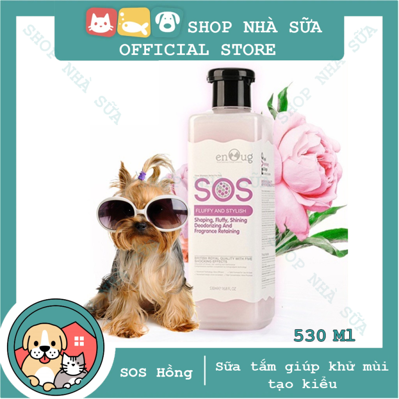 Sữa tắm SOS [Màu Hồng] 530ml - Dành cho Chó Lông Bông xù Poodle, Pomerian