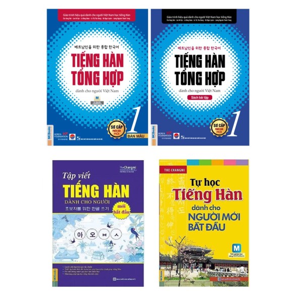 Sách - Giáo Trình Tiếng Hàn Tổng Hợp Dành Cho Người Việt Nam - Sơ Cấp 1 Bản Màu + Tự học tiếng Hàn + Tập viết tiếng Hàn
