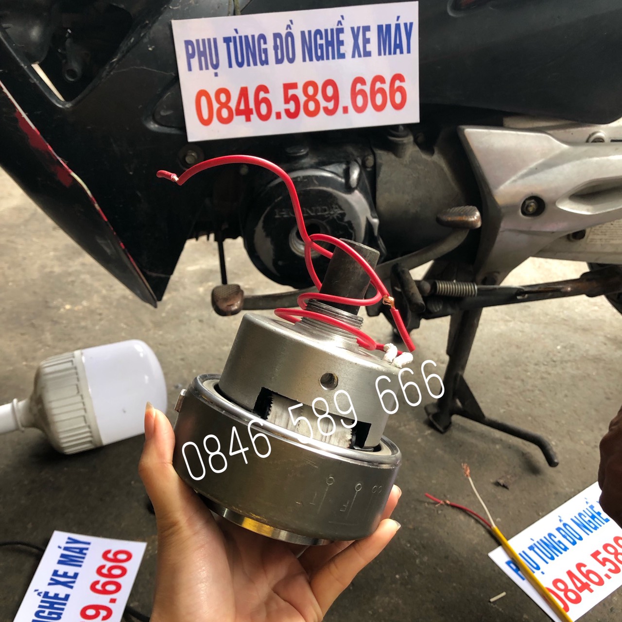 Củ Phát Điện Mini Gắn Xe Máy 100% Lõi Đồng