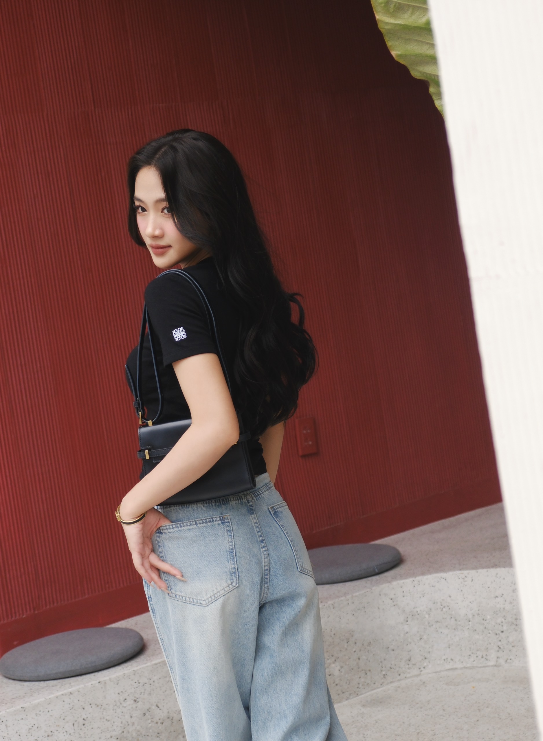 Quần jeans ống loe rộng BASIC PIE JEANS