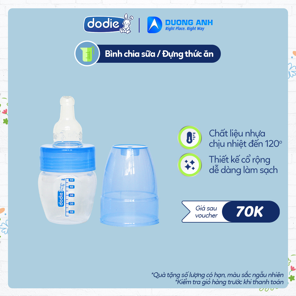 Bình sữa tập uống Dodie 50ml