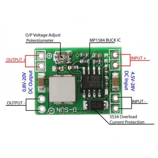 Mạch Hạ Áp Buck 3A MP1584EN