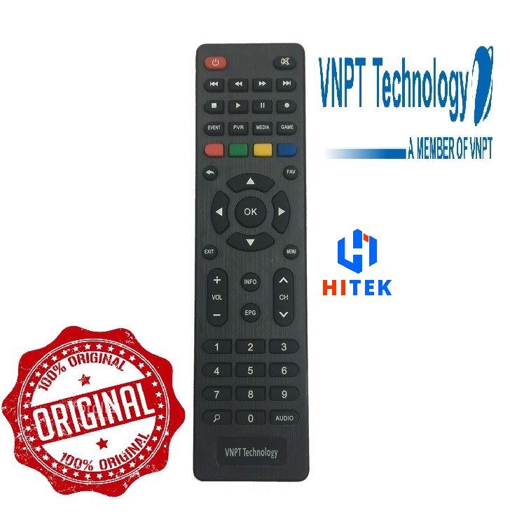 Điều khiển đầu thu kỹ thuật số DVB-T2 VNPT Technologi - remote VNPT