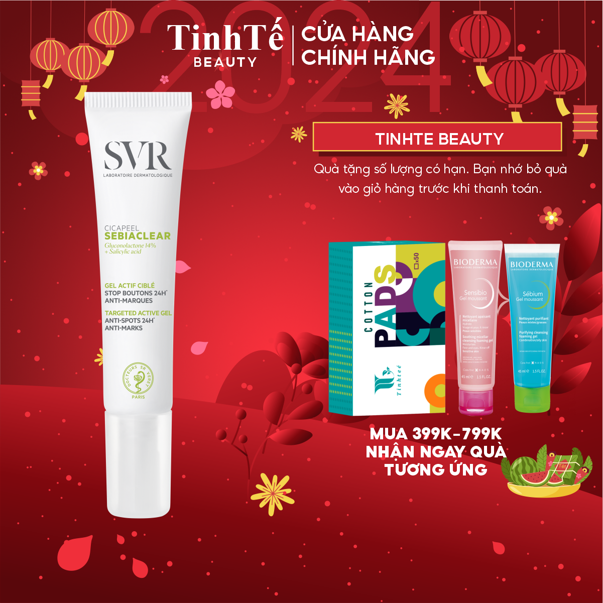 Kem giảm mụn 14% PHA + BHA SVR Sebiaclear Cicapeel 15ml