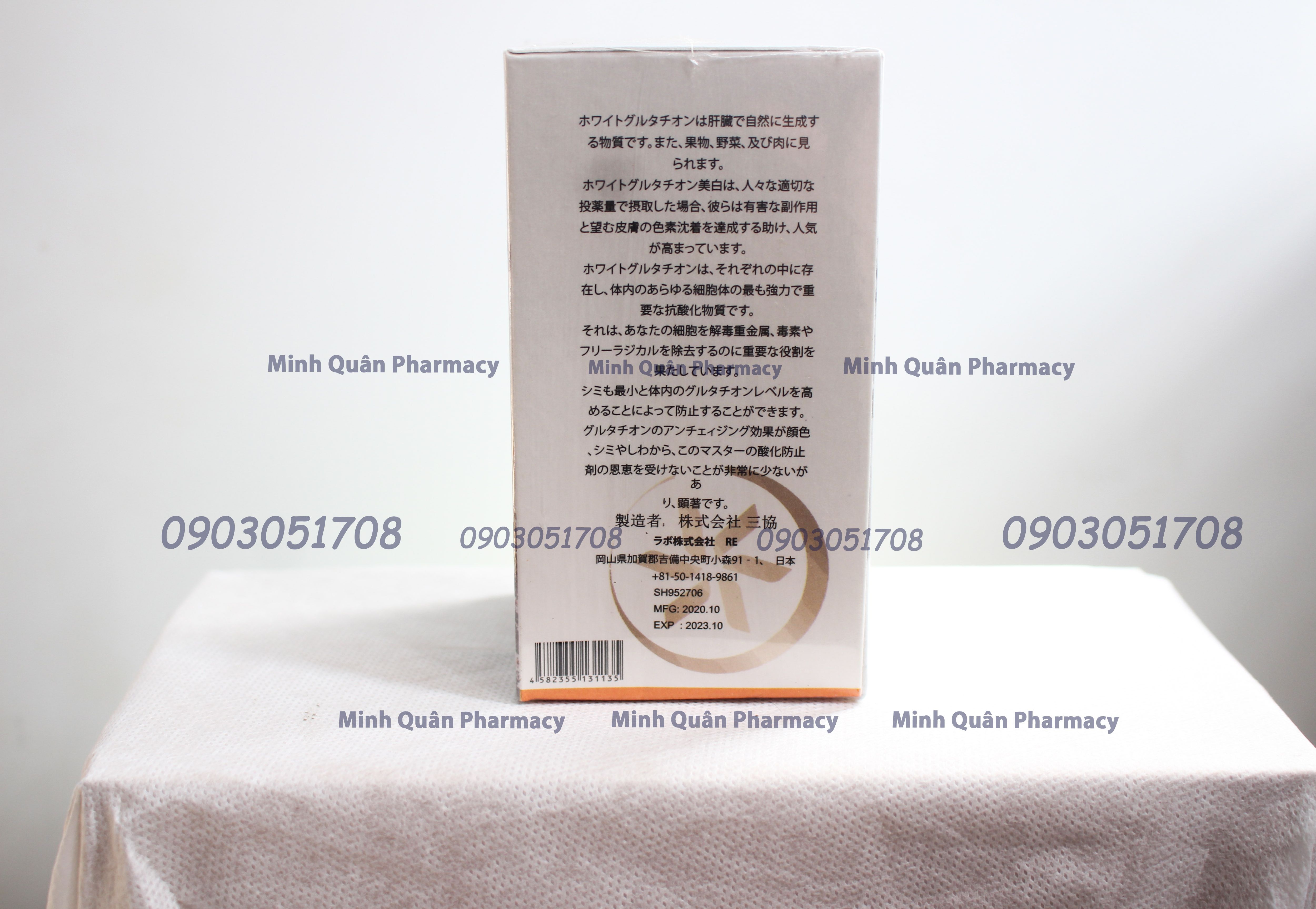 VIÊN TRẮNG DA HẾT NÁM WHITE ORGANIC GLUTATHIONE NHẬT