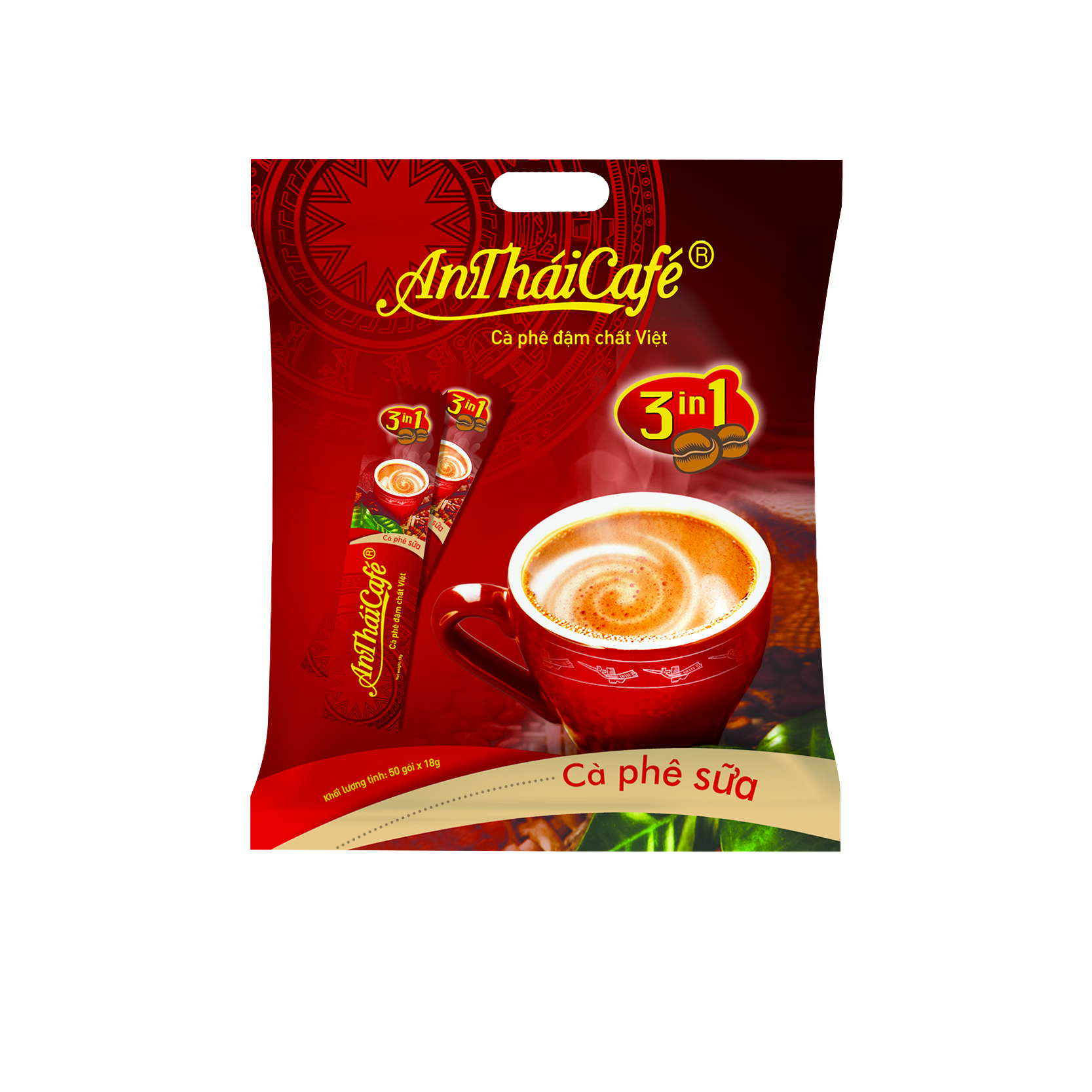 Cà phê sữa 3 trong 1 An Thái túi 50 gói x 18gr - AnTháiCafé