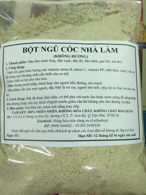 100gr bột các loại đậu đã rang xay chín - Bột Đậu đỏ