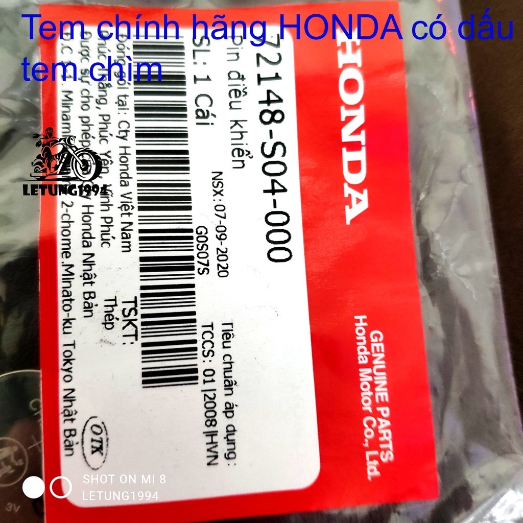 (Combo 5 viên) Pin điều khiển Remote SH, VISION, AIRBLADE, LEAD, SH MODE, PCX