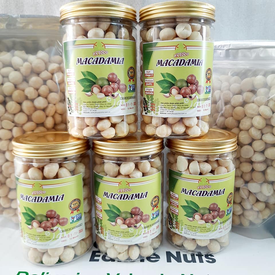 NHÂN HẠT MACCA ÚC  - 500gram nhập khẩu  Australia - PA Nuts ( Nhân nguyên)