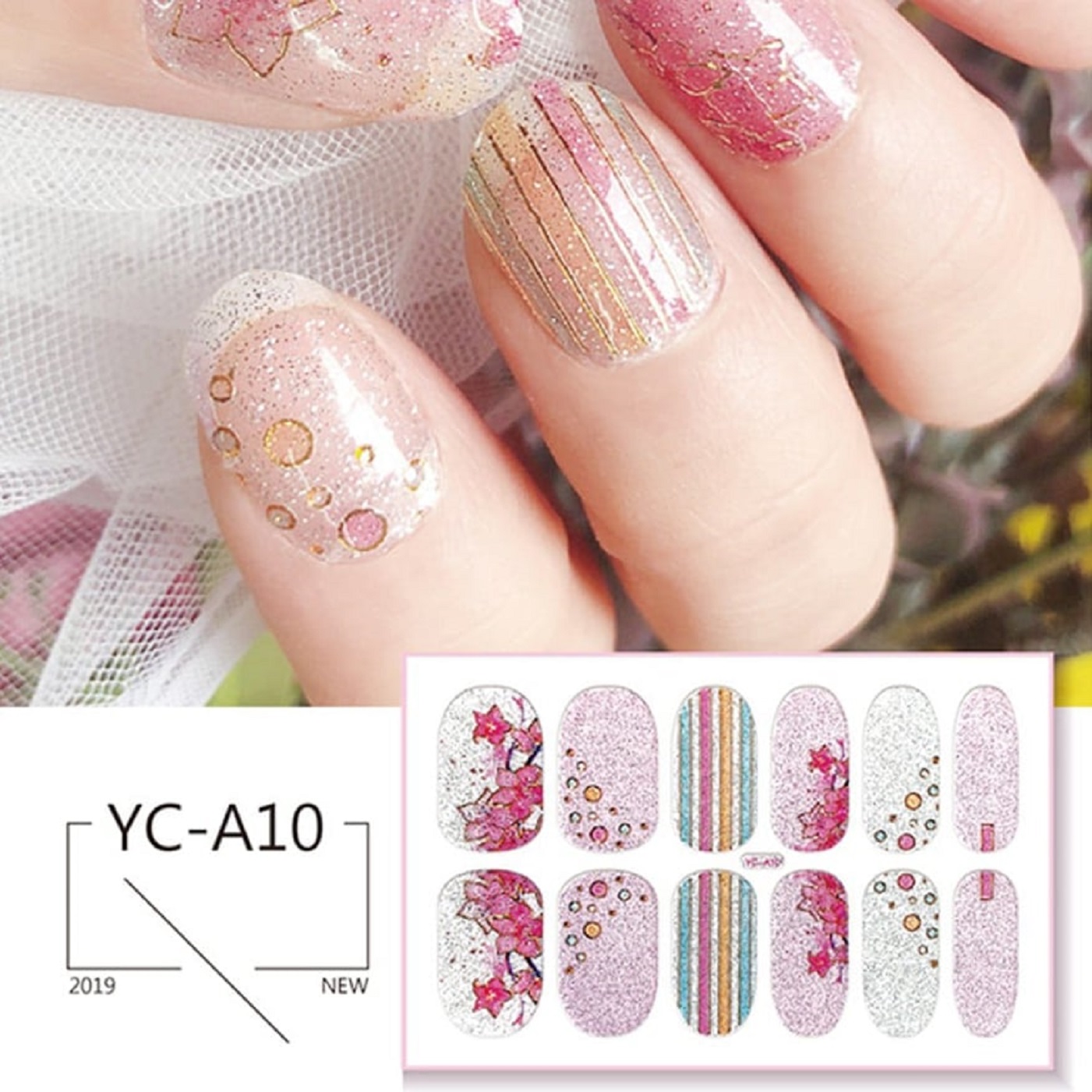 Sticker 3D cao cấp trang trí móng Hàng Mới Về