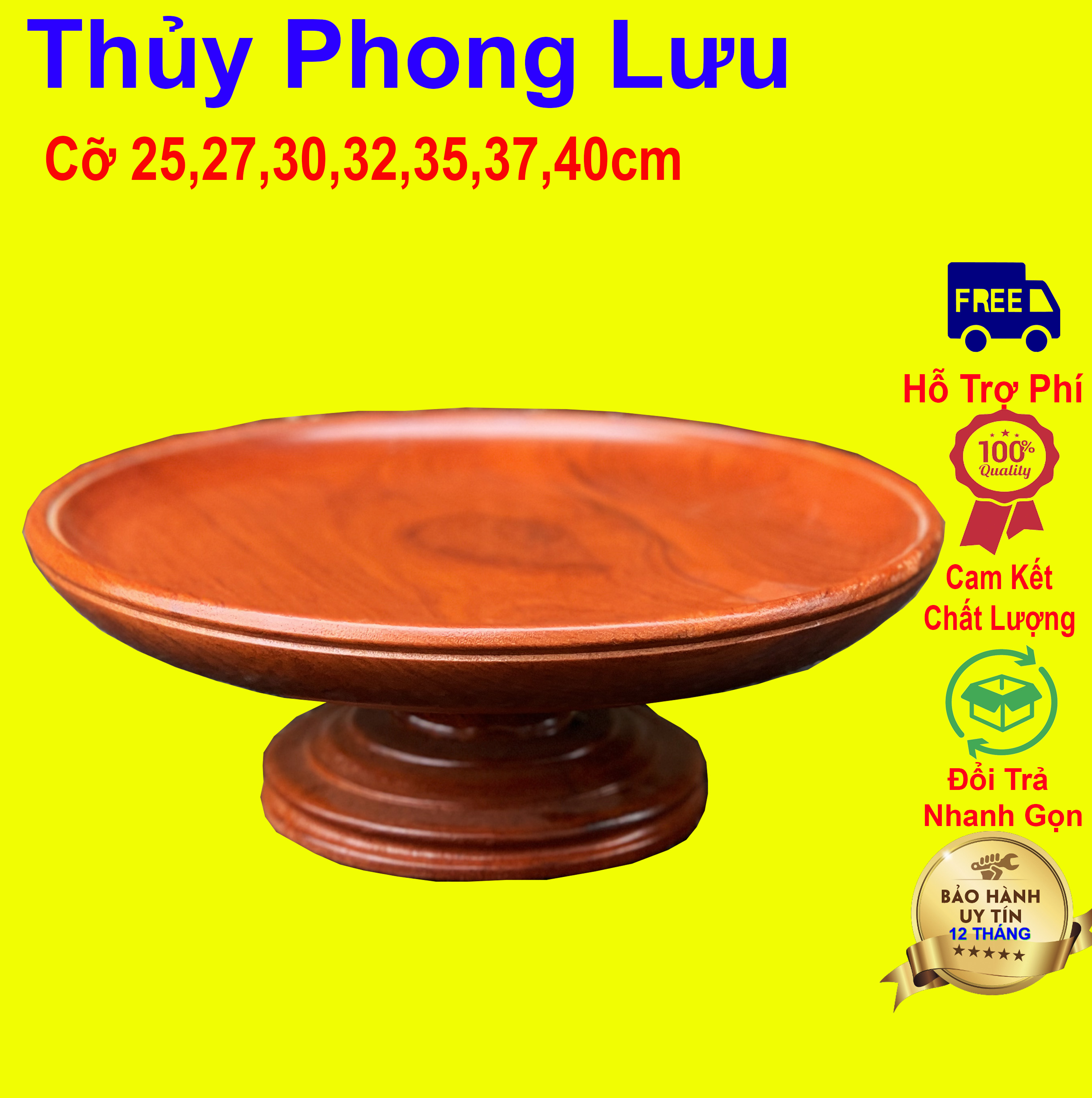 Mâm bồng thờ đĩa hoa quả thờ gỗ hương đá nguyên khối