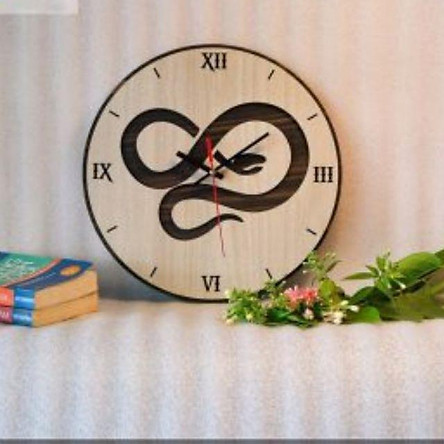 Đồng hồ treo tường decor 12 con giáp - Đh con rắn