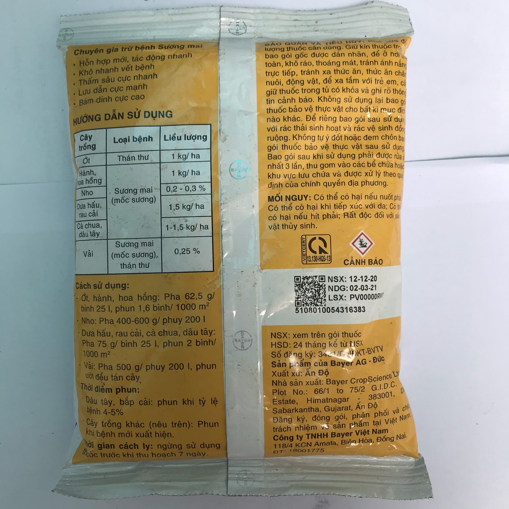 Trừ bệnh sương mai MELODY DUO 66.75WP 100gr