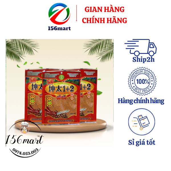 Ớt bột 1+2 Mini , Gia Vị Ớt Chấm Xiên Que Tứ Xuyên