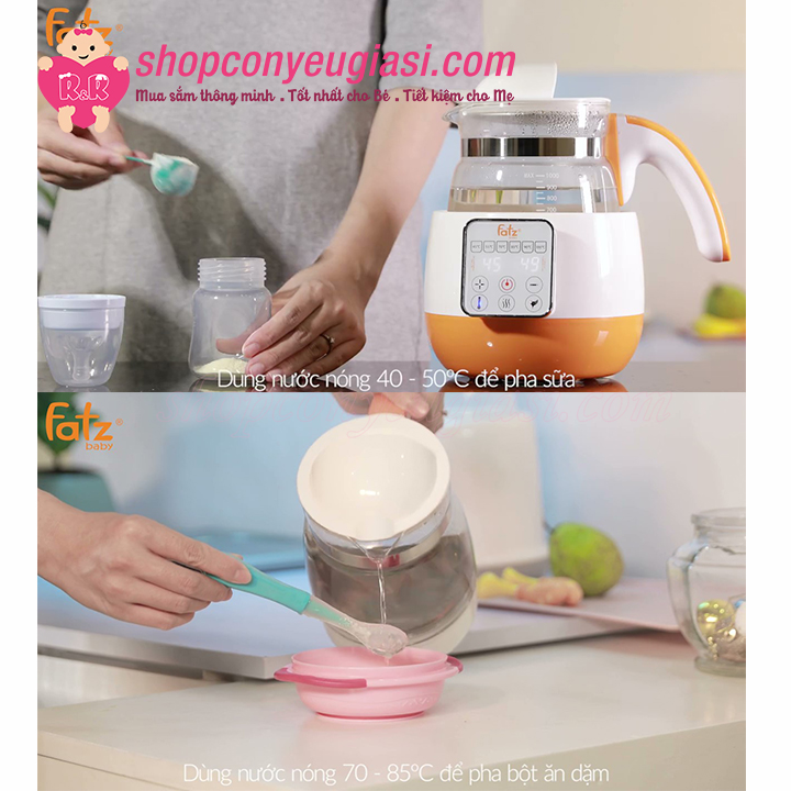[HCM]Máy Đun Và Hâm Nước Điện Tử Fatzbaby FB3502SL 1000ml