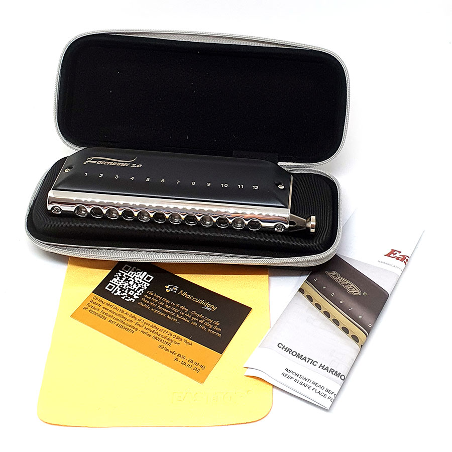 Easttop Forerunner 2.0 NEW Kèn Harmonica Chromatic Key C Không Windsaver