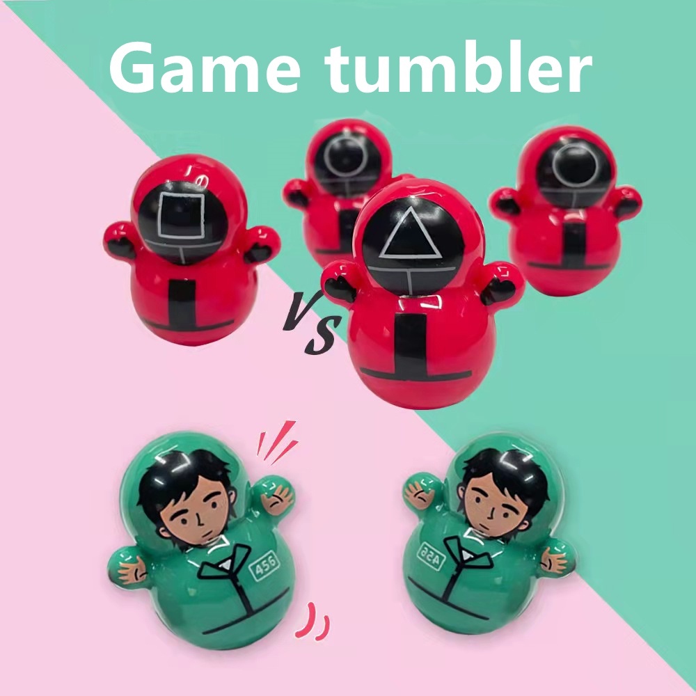 Đồ Chơi Lật đật Mini Squid Game, Lật đật Doraemon Cho Bé Siêu Dễ Thương