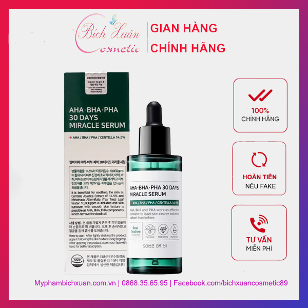 Serum trị. mụn Some By Mi AHA-BHA-PHA 30 Days Miracle 50ml