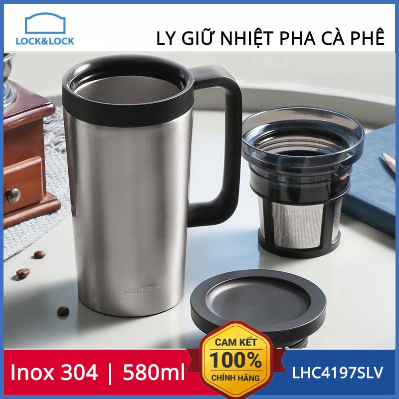 Ly giữ nhiệt Lock&Lock Coffee Filter Mug 580ml LHC4197SLV