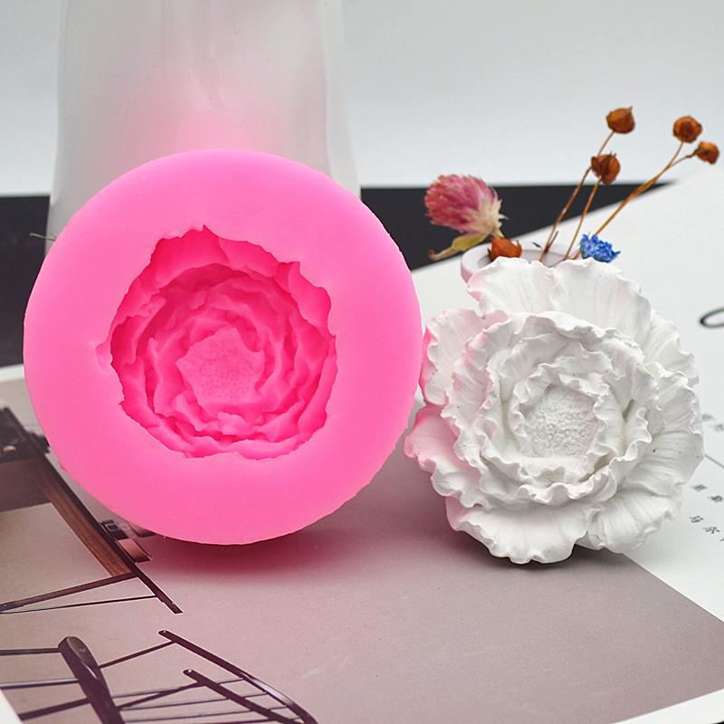 Khuôn silicon 3d làm rau câu, làm bánh nổi 4d Hoa Mẫu Đơn nở