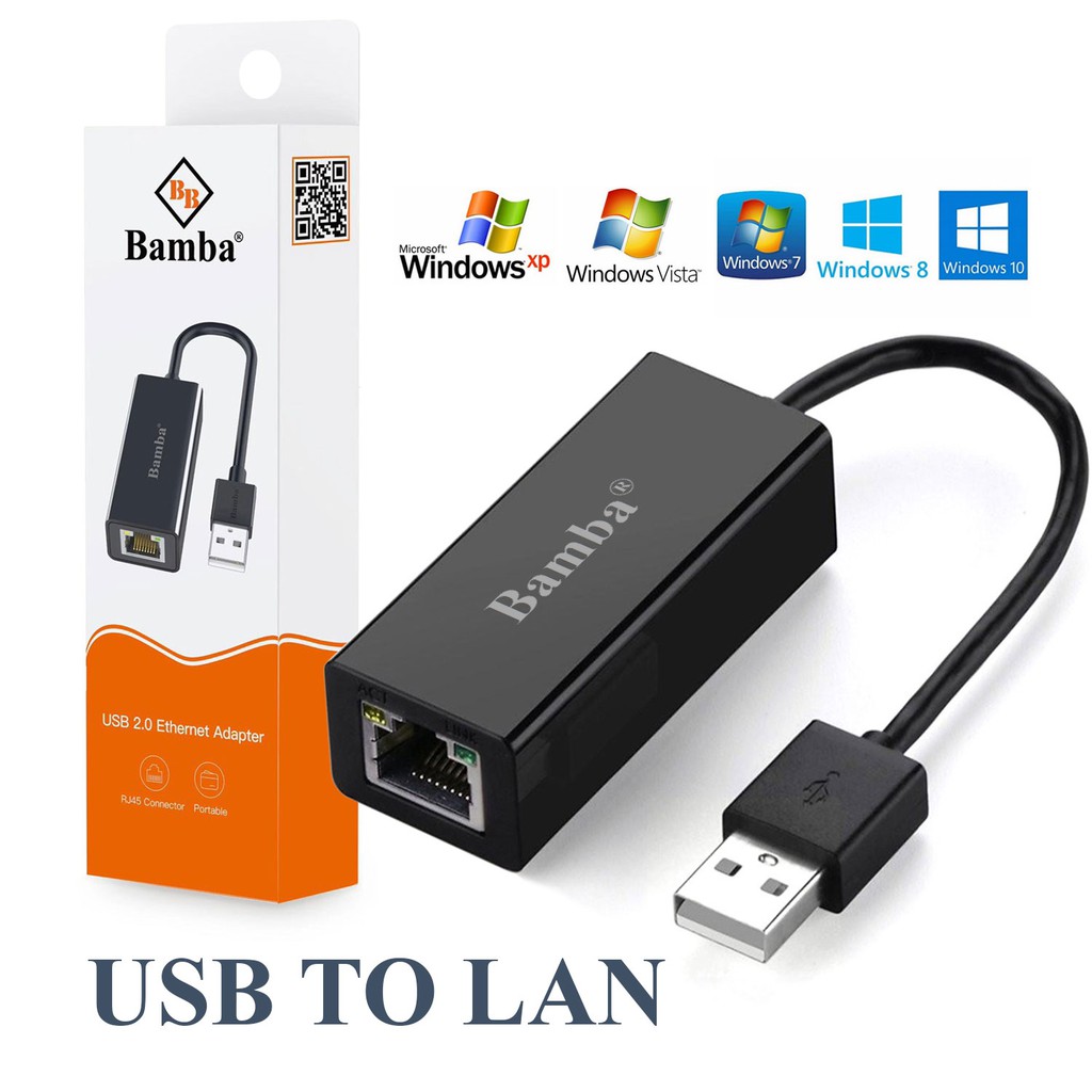 Cáp chuyển đổi USB sang cổng LAN (mạng RJ45) - Cable USB 2.0 to LAN