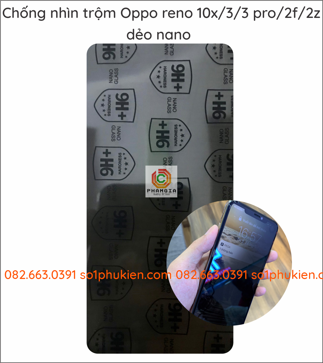 Dán cường lực chống nhìn trộm Oppo Reno / reno10x / reno 3 / reno 3pro / reno 2f / reno 2z dẻo nano