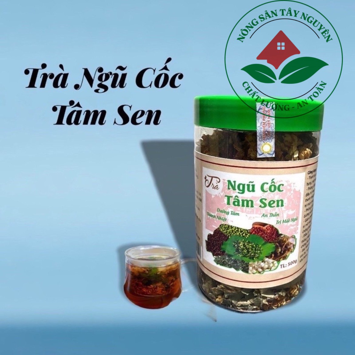 1KG Trà Ngũ Cốc Tâm Sen Mát Gan Giải Nhiệt