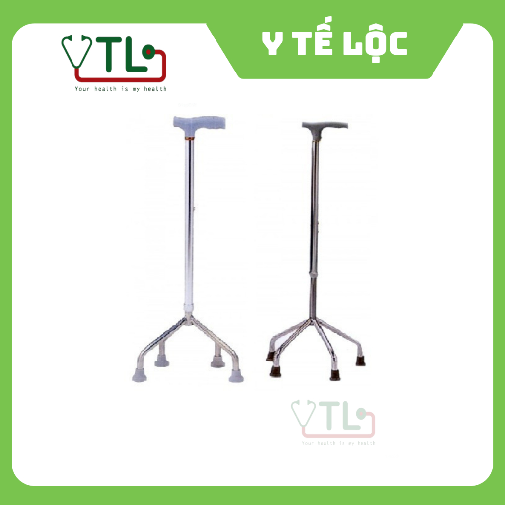 GẬY 4 CHÂN HỖ TRỢ NGƯỜI GIÀ ĐIỀU CHỈNH CHIỀU CAO