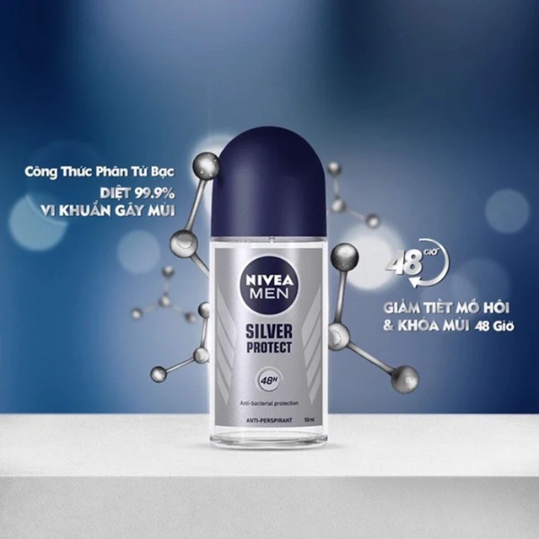 [Siêu thị WinMart] - Lăn khử mùi dành cho nam Nivea phân tử bạc chai 50ml