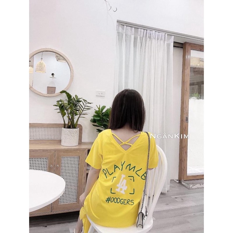Váy suông - Đầm suông LA đan lưng dáng dài
