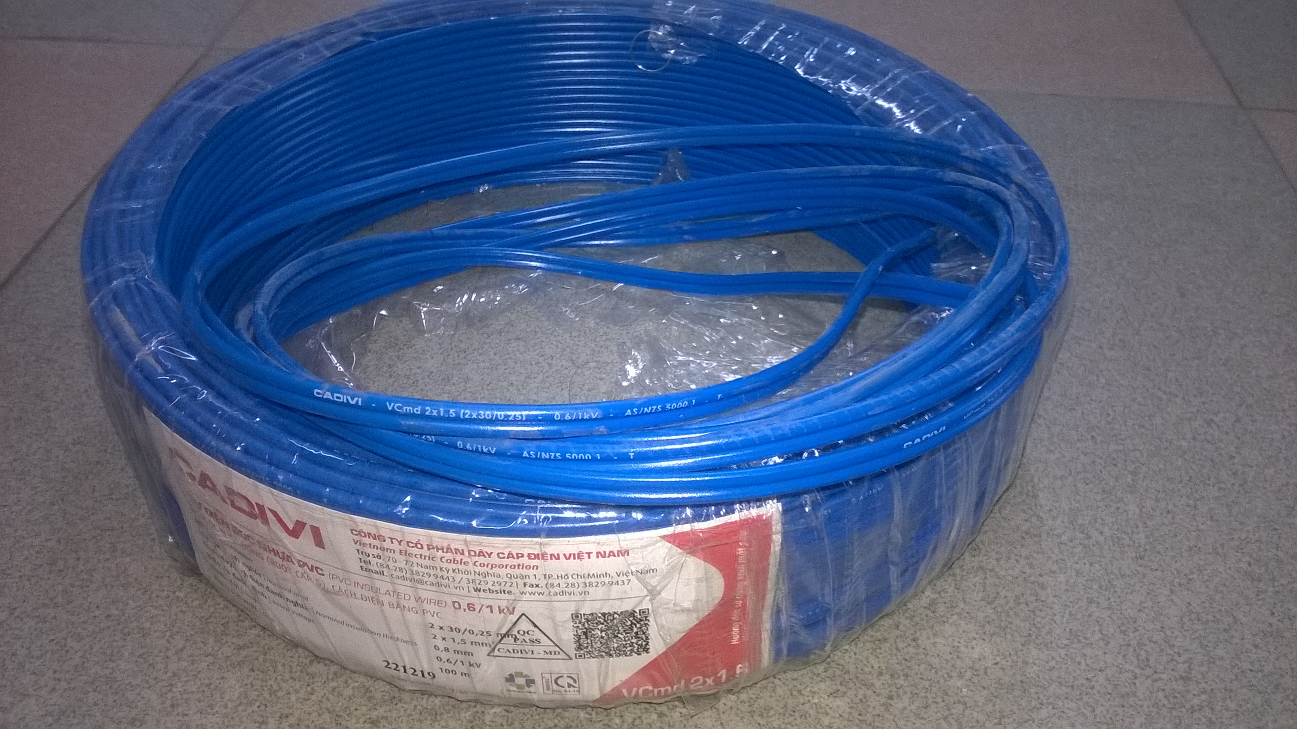 [HCM](10 MÉT ) DÂY ĐIỆN ĐÔI MỀM 2*1.5 CADIVI