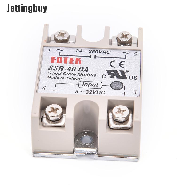 【Jettingbuy】 Industrial Solid State Relay SSR 40A with Protective Flag SSR-40DA 40A DC control AC