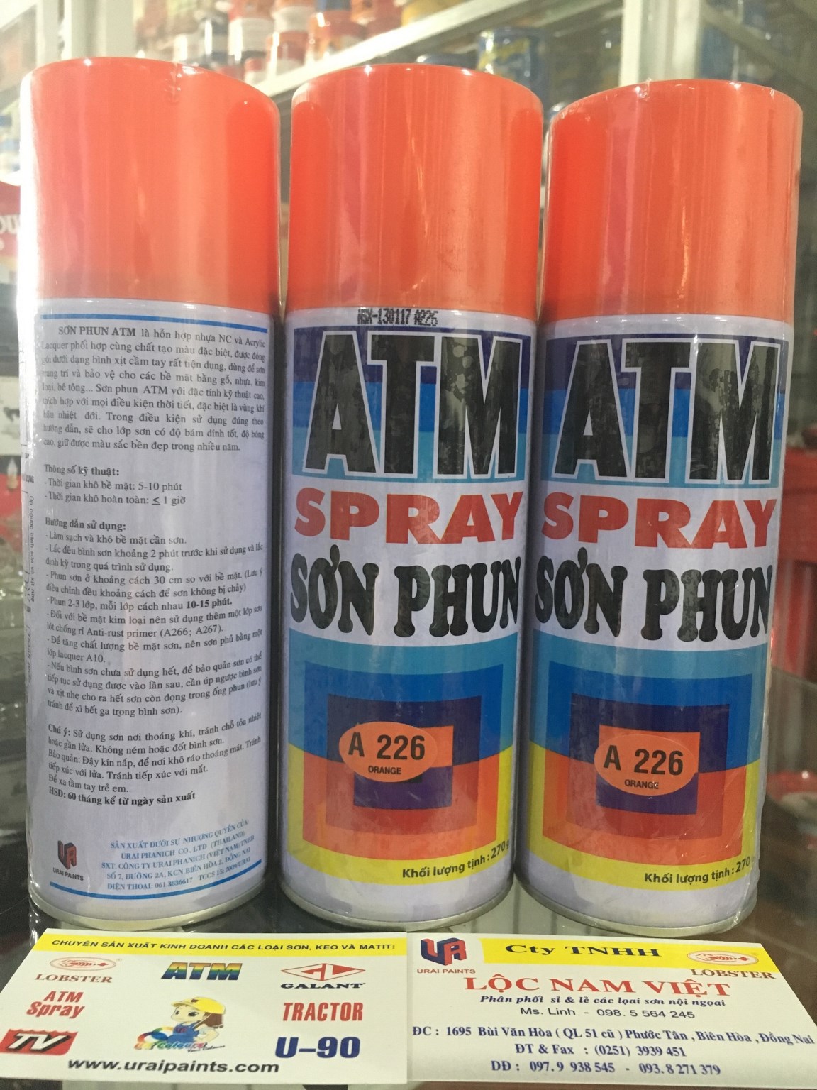 Spray Paint, Atm Spray Paint in Orange Color A226